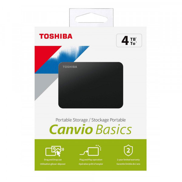 Toshiba 4TB Externo Canvio Basics Black A5 - NEW!