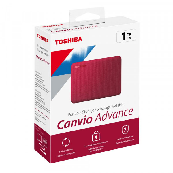 Toshiba 1TB Externo Canvio Advance V10 - Red/Rojo