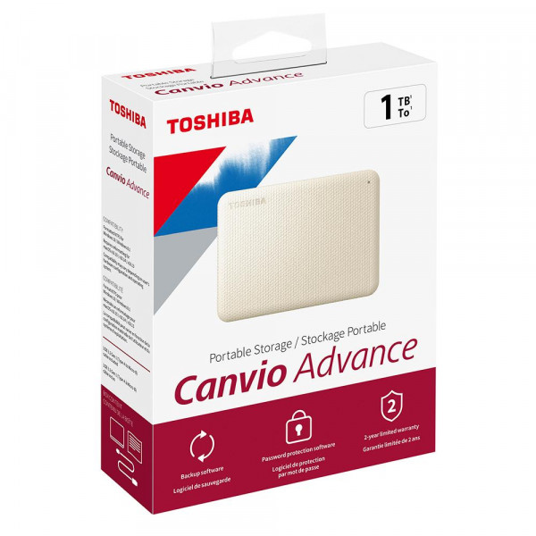 Toshiba 1TB Externo Canvio Advance V10 - Blanco