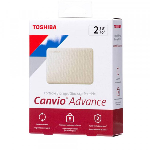 Toshiba 2TB Externo Canvio Advance V10 - Blanco