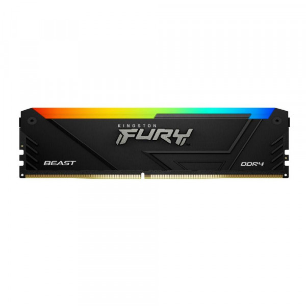 MEMORIA KINGSTON FURY 16GB 3733MT/s DDR4 CL19 DIMM 1Gx8 FURY Beast RGB P/N KF437C19BB12A16