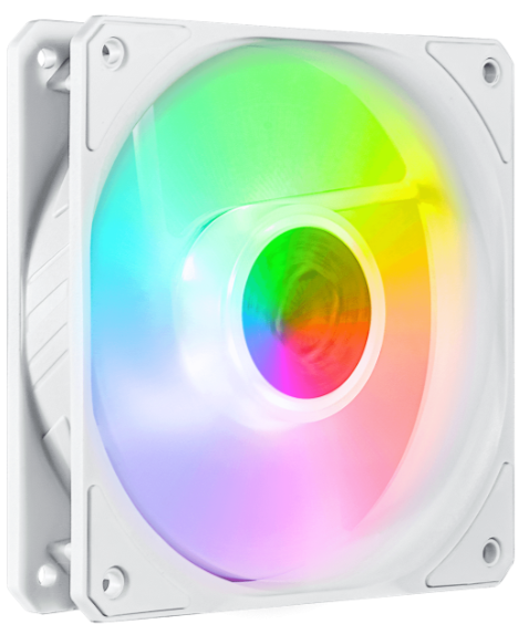 VENTILADOR PARA GABINETE COOLER MASTER SickleFlow 120 ARGB White Edition P/N MFX-B2DW-18NPA-R1